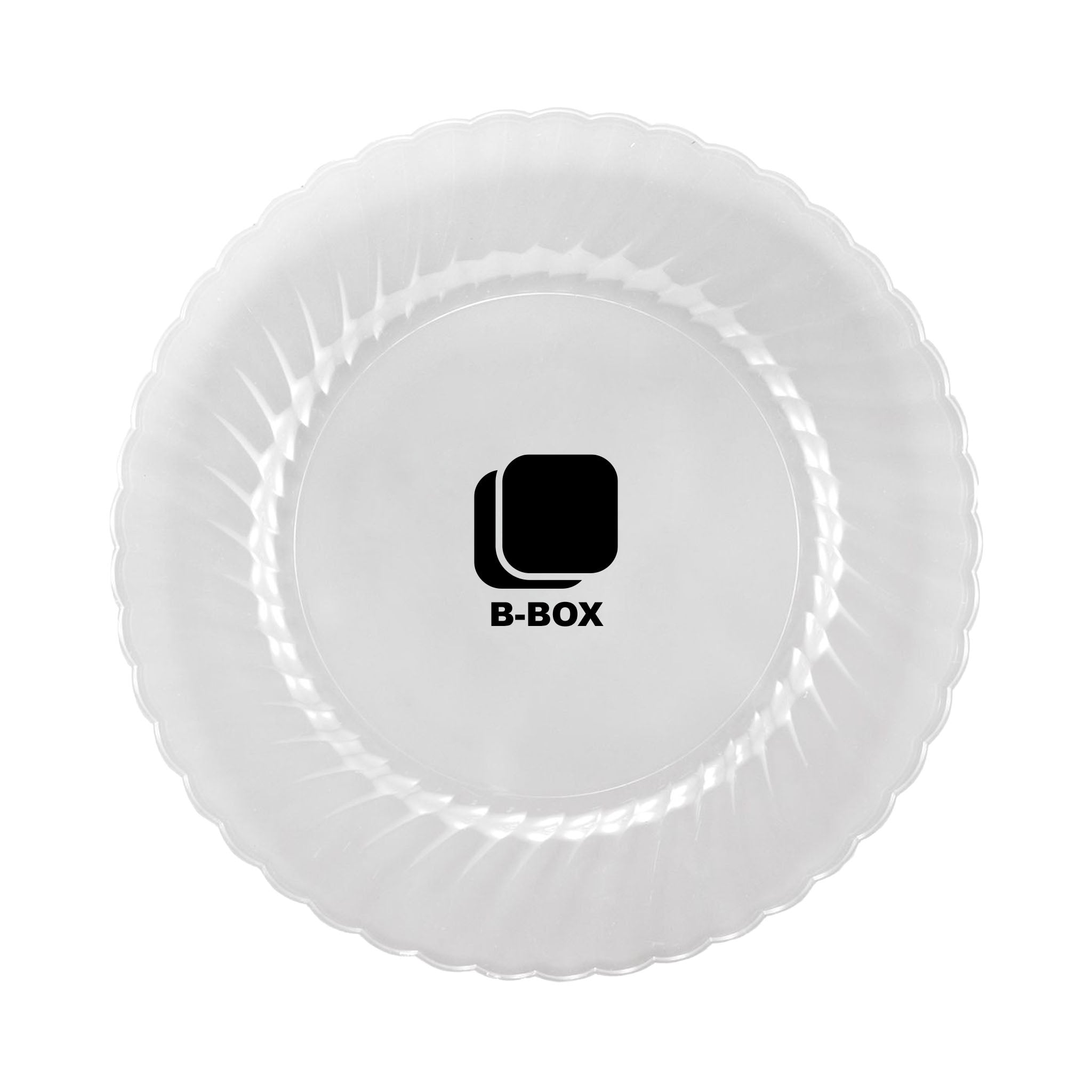 9 Inch Classicware® Clear Plastic Plates - FC  Imprinted with Logo (Q986011)
