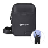 Travis & Wells® Lennox Crossbody - Black  Imprinted with Logo (Q991922)