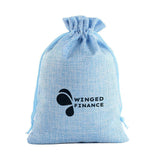 Eco-Friendly Cotton Muslin Drawstring Storage Bag  Imprinted with Logo (Q992432)