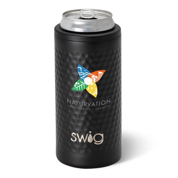 12 Oz. Swig® Blacksmith Skinny Can Cooler FC  Imprinted with Logo (Q992822)