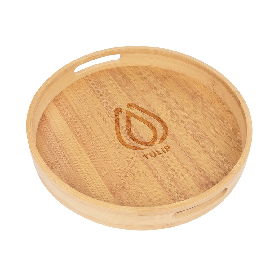 Bamboo Serving Tray With Handles (Q993432)