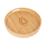 Bamboo Serving Tray With Handles  Imprinted with Logo (Q993432)