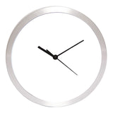 10" Brushed Metal Wall Clock With Glass Lens (Q993611)