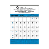 Blue & Black Contractor's Memo Calendars 13-sheet (Q993722)