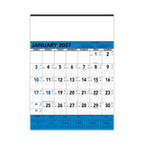 Blue & Black Contractor's Memo Calendars 13-sheet (Q993722)