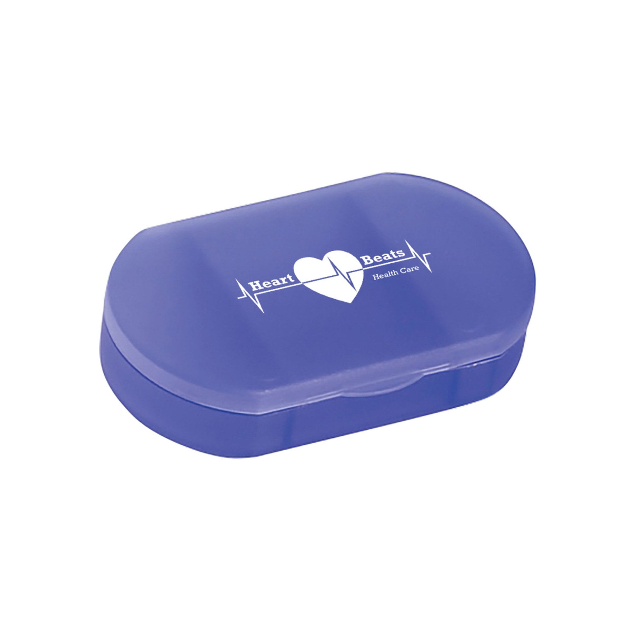 3 Compartment Oval Shaped Pill Holders  Imprinted with Logo (Q994411)