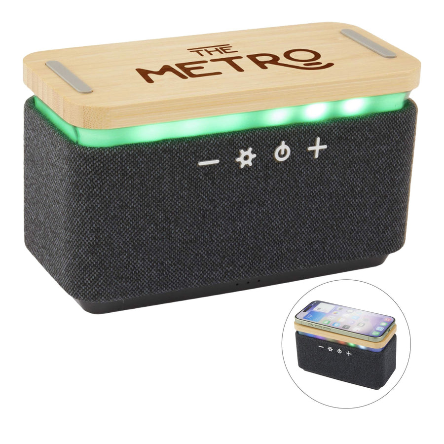 Boost Fabric & FSC® Bamboo Speaker With Wireless Charging Pad (Q997532)