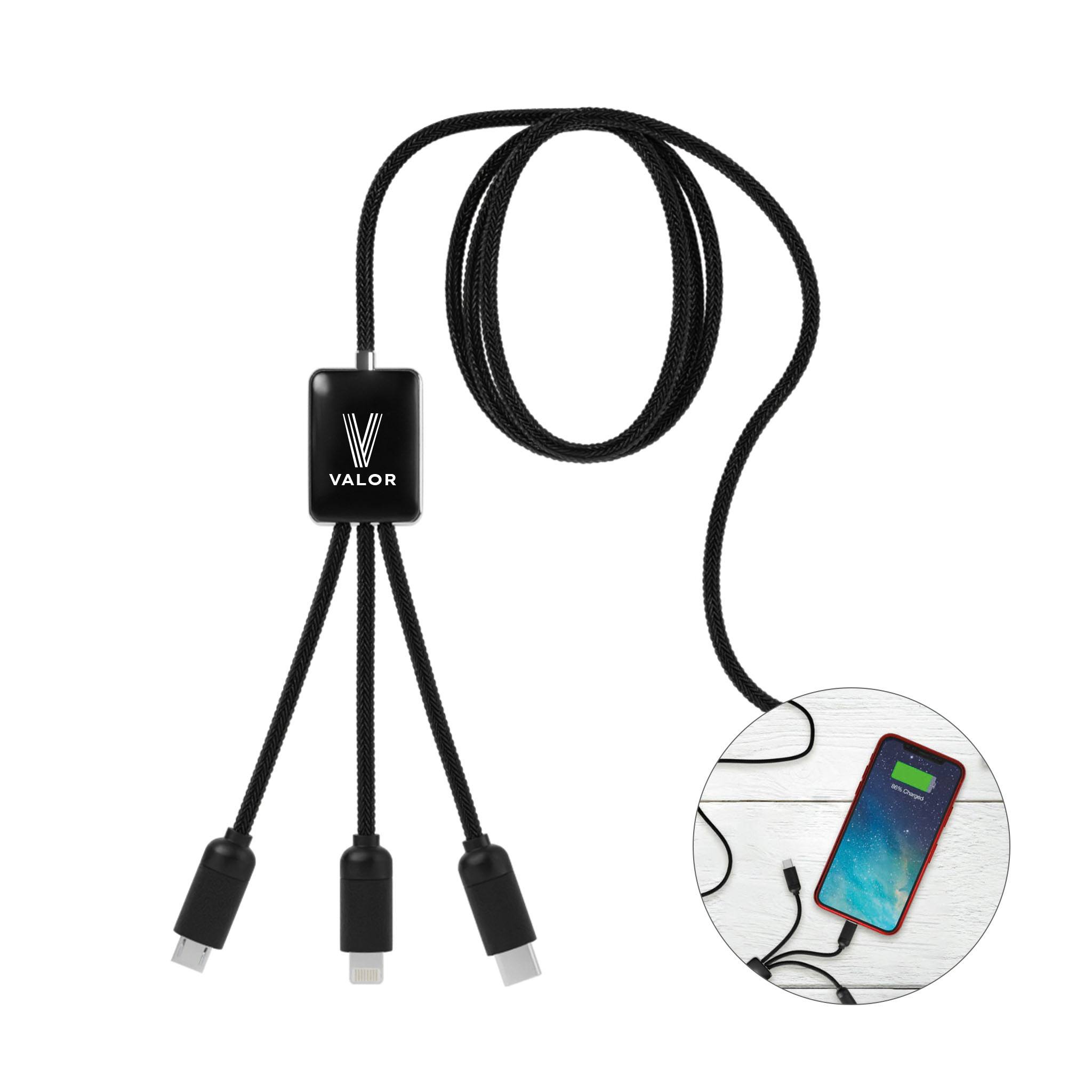 SCX Design® 5-in-1 Eco Easy-To-Use Cable  Imprinted with Logo (Q997822)