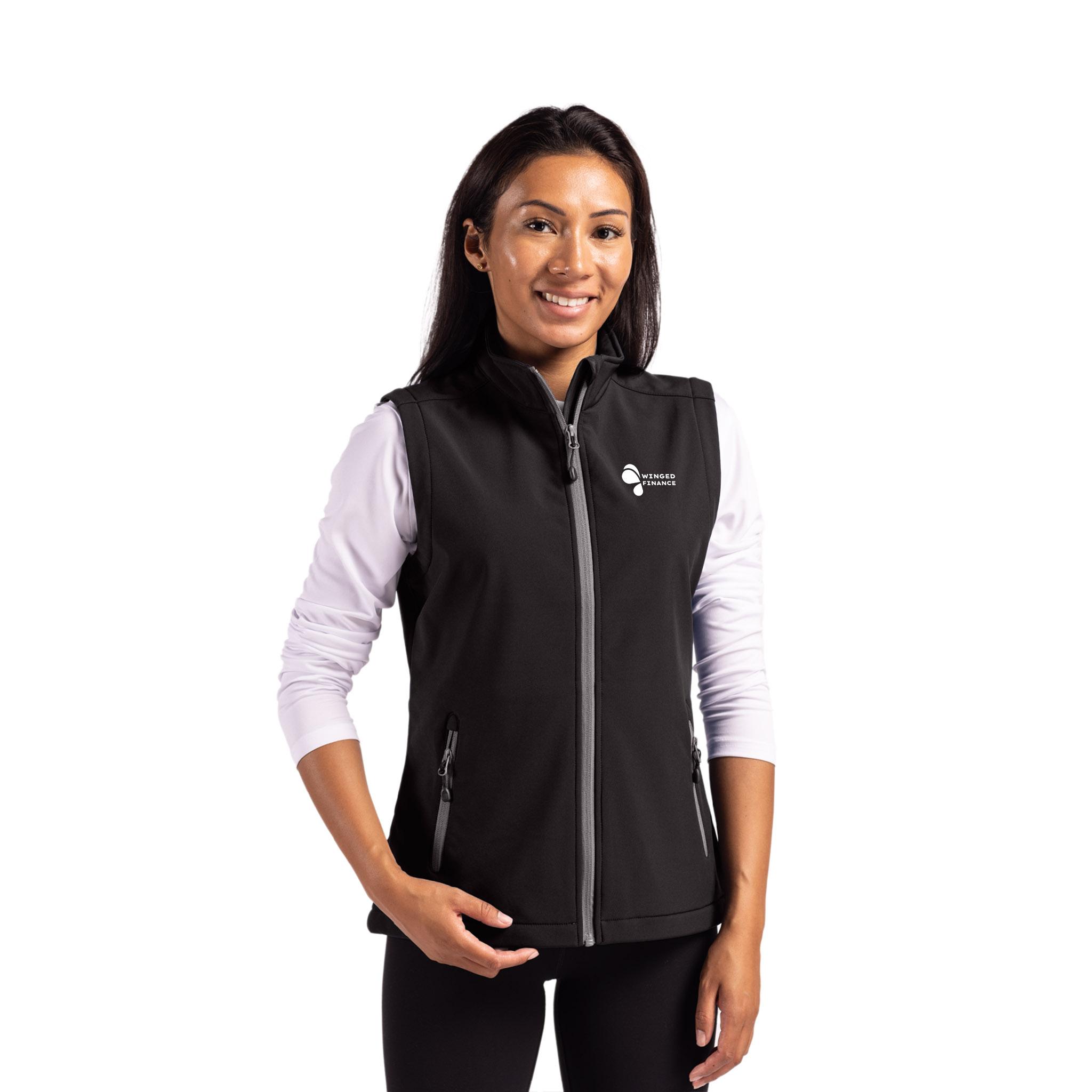 Clique Tempo Stretch Full Zip Womens Softshell Vest  Imprinted with Logo (Q998432)