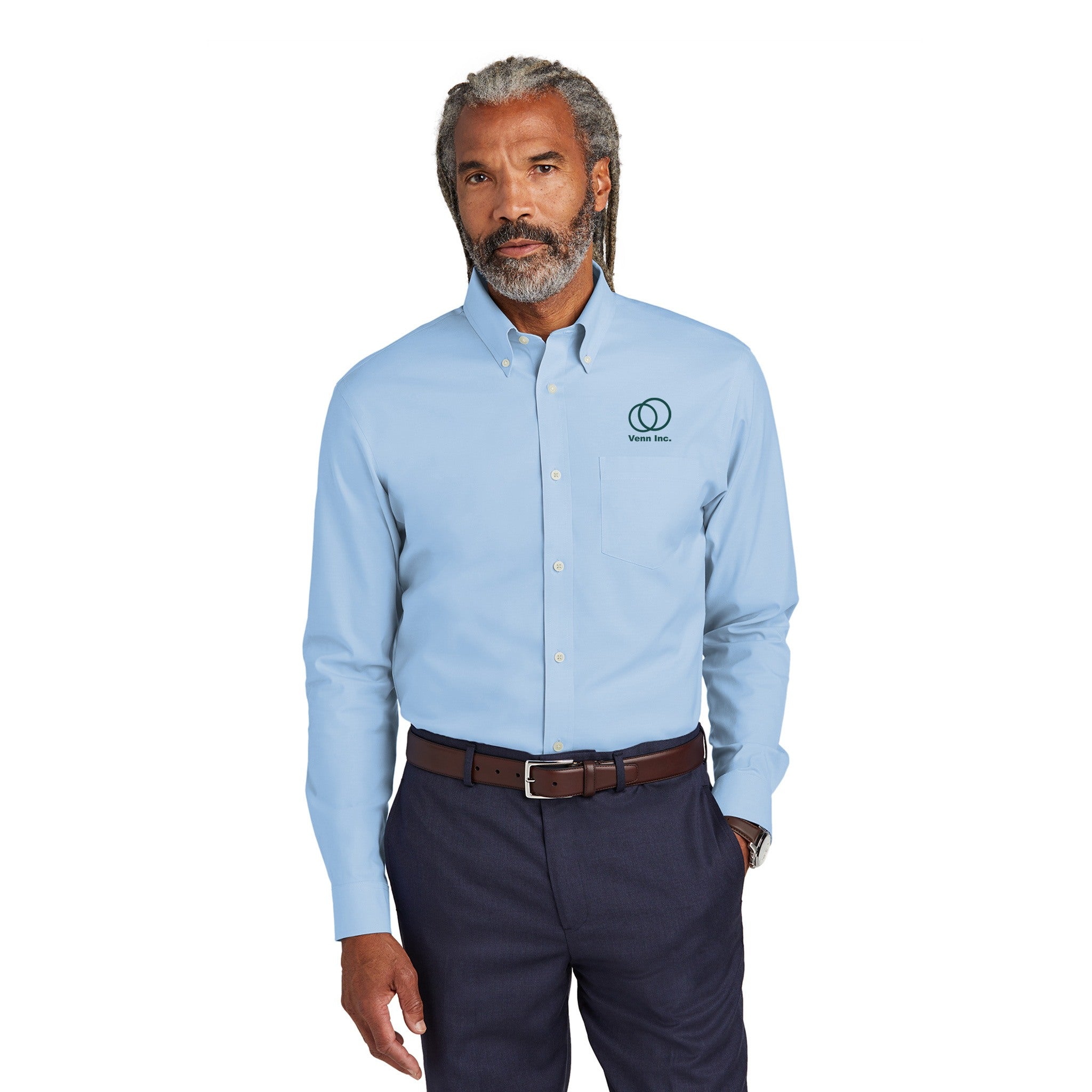 Brooks Brothers® Wrinkle-Free Stretch Pinpoint Shirt  Imprinted with Logo (Q998722)