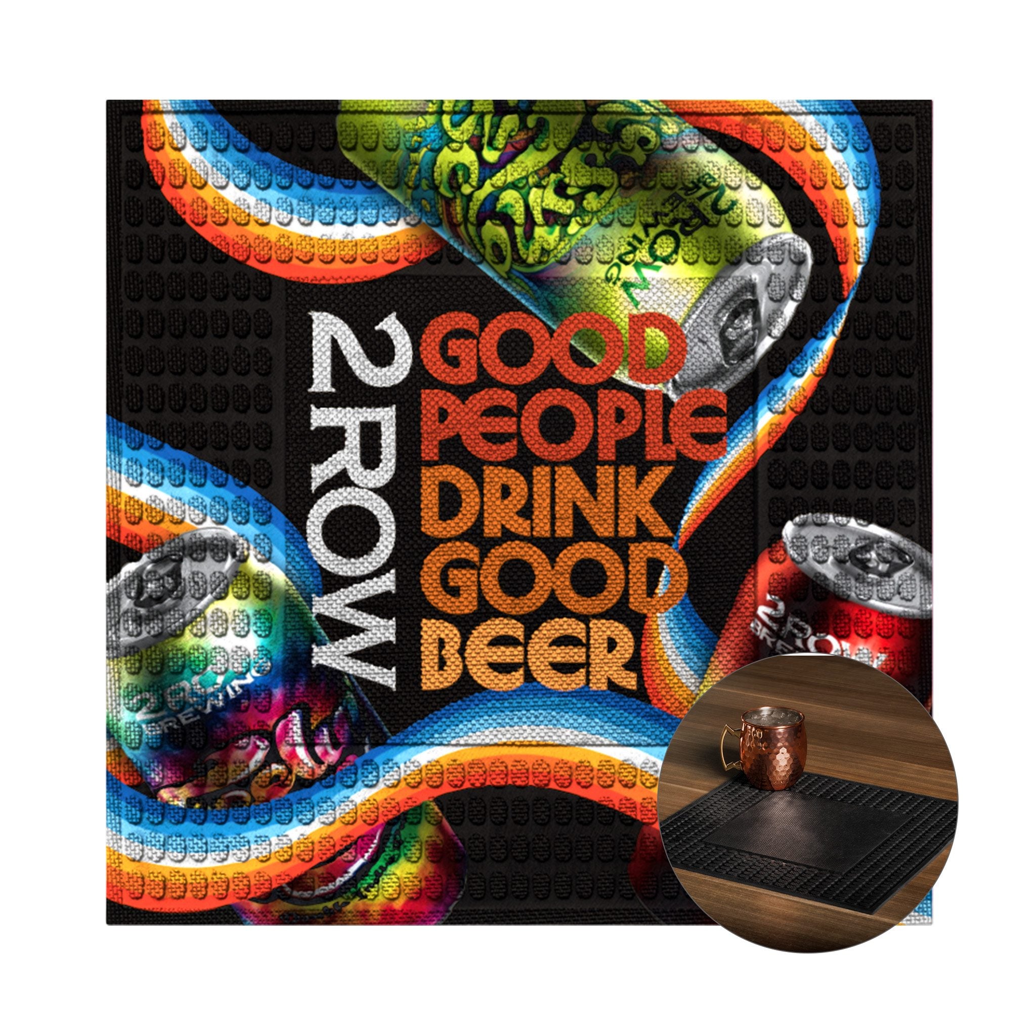 Bar Impressions Mat 14 x 14 Inch  Imprinted with Logo (Q999222)