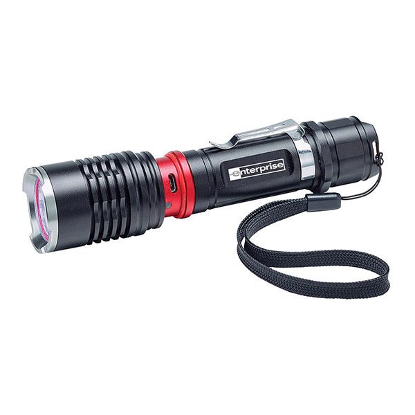 Cedar Creek® Rechargeable Tactical Flashlight  Imprinted with Logo (Q106322)