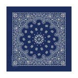 22 In Traditional USA Paisleys Bandana - Navy Blue (Q106522)