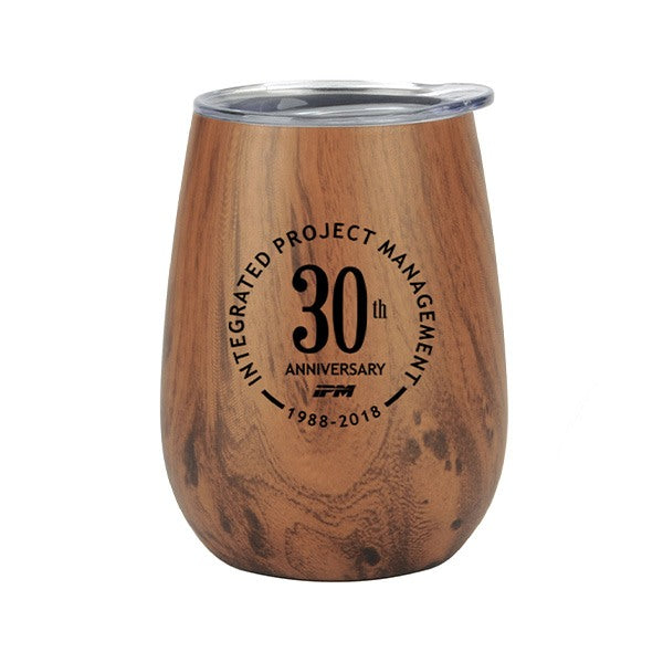 10 Oz. Stainless Steel Vacuum Wood Wine Tumbler (Q108111)