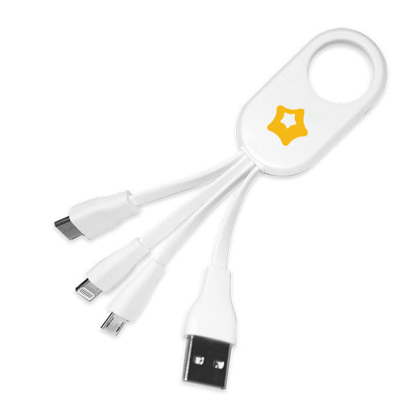 Burnside 4-In-1 Charging Cable 4CP  Imprinted with Logo (Q108422)