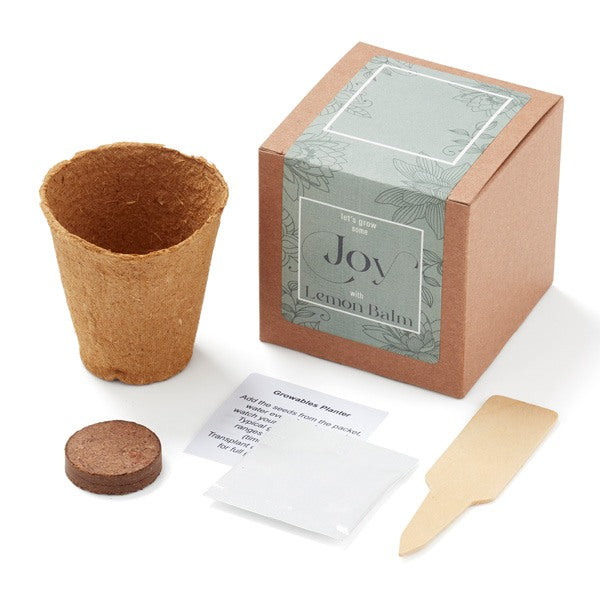 Grow Some Joy Planter In Gift Box  Imprinted with Logo (Q110422)