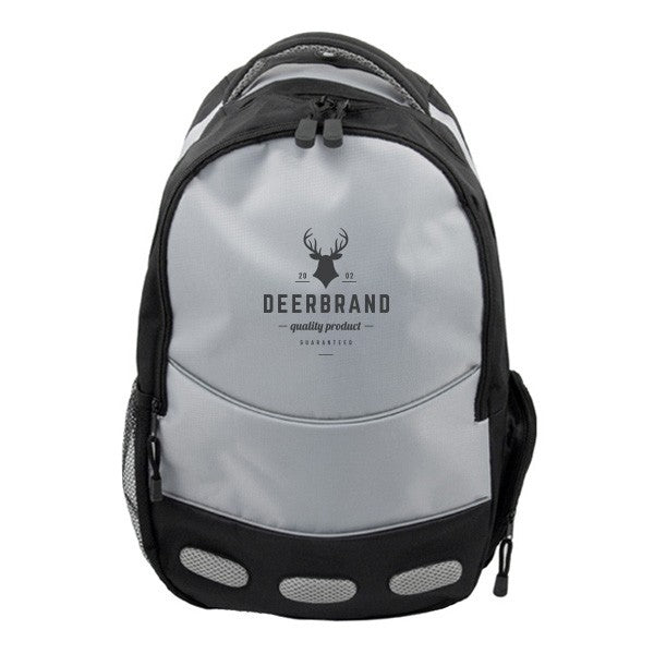 600D Polyester Backpacks  Imprinted with Logo (Q11355)