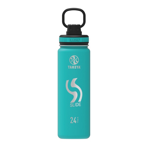 24 Oz. Takeya Water Bottle - Ocean Blue  Imprinted with Logo (Q121622)