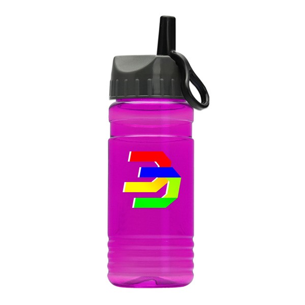 20 Oz. UpCycle RPET Bottle Ring Straw Lid - FC  Imprinted with Logo (Q122722)