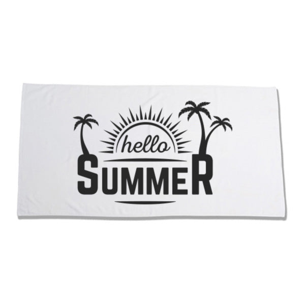 30 x 60 11 Lbs. Velour Hemmed Towel  Imprinted with Logo (Q126211)