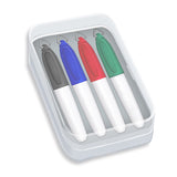Mini Sharp Mark Permanent Markers in Clear Plastic Box - 4ct (Q126511)
