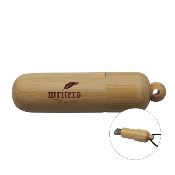 Atkinson Eco Bamboo Capsule Flashdrive 16G PP  Imprinted with Logo (Q128422)