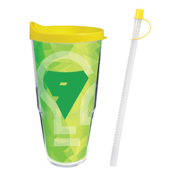 24 Oz. Thermal Travel Tumbler - White Paper Insert (Q131522)