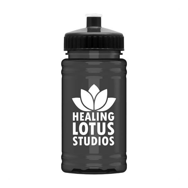 16 Oz. Mini PETE Sports Bottle - Push-Pull Lid  Imprinted with Logo (Q132722)
