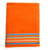 40 x 70 24 Lbs. Velour Siesta Stripe Hemmed Towel (Q136211)
