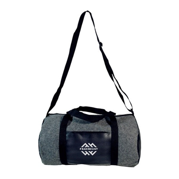 Heavy Velvet Barrel Duffel Bag  Imprinted with Logo (Q136422)