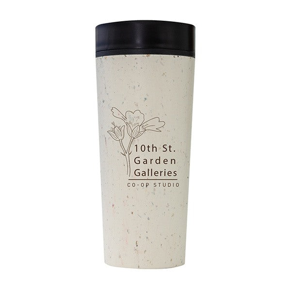 16 Oz. Circular Cup Travel Mug - Cosmic Black  Imprinted with Logo (Q137522)