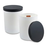 14 Oz. White Matte Candle With LUX Box (Q141211)