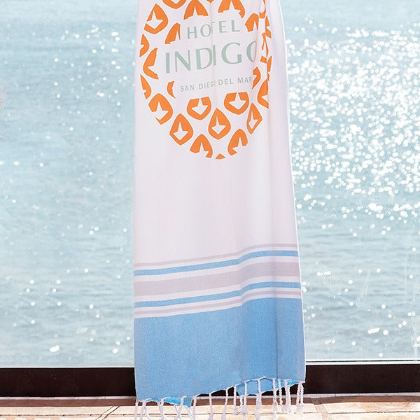Mediterranean Peshtemal Beach Towel  Imprinted with Logo (Q144211)