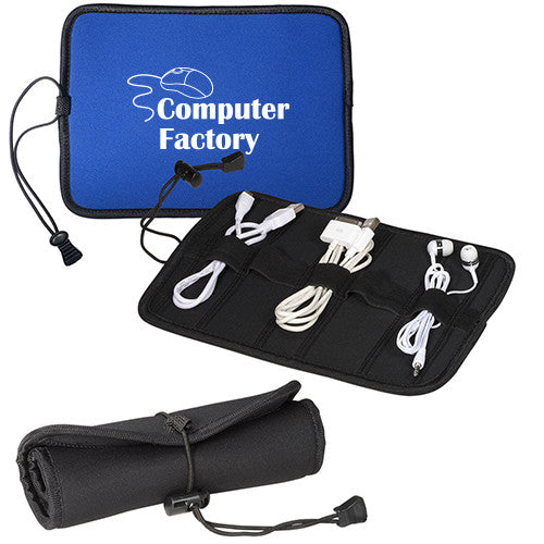 Neoprene Roll-Up Tech Cases (9.25"W x 6.75"H) (Q160311)