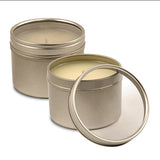 4 Oz. Clear Window Travel Tin Candle (Q161211)