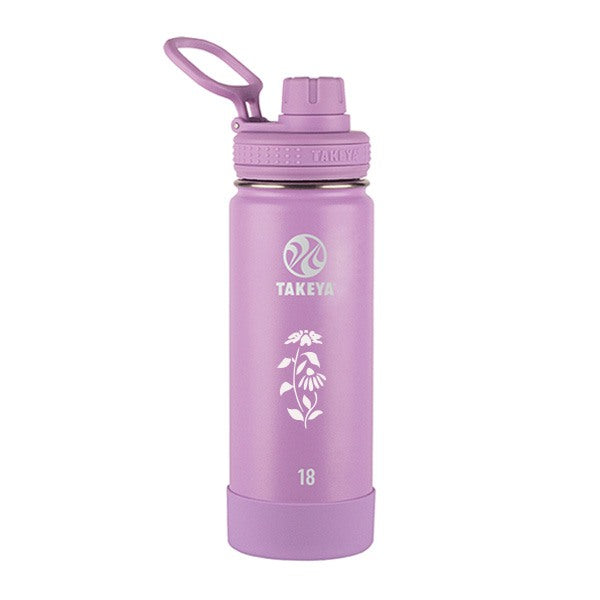 18 Oz. Takeya Actives Spout Lid Bottle - Lilac  Imprinted with Logo (Q161622)