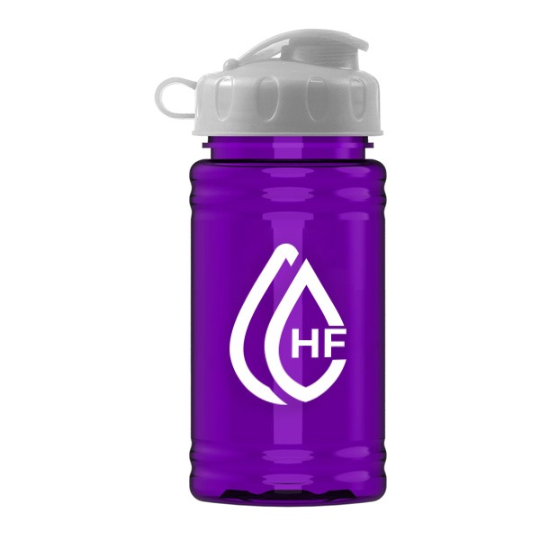 16 Oz. UpCycle Mini RPET Bottle - Flip Top Lid  Imprinted with Logo (Q162722)