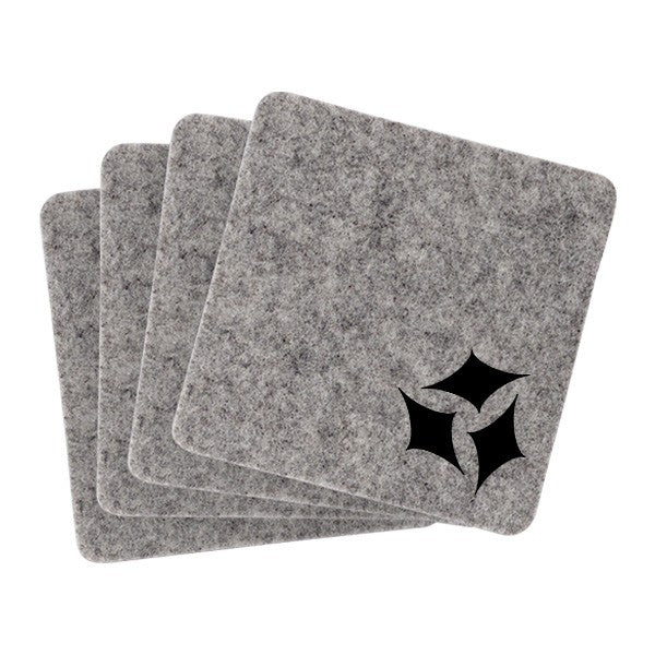 Linden Recycled Felt Coasters  Imprinted with Logo (Q163522)