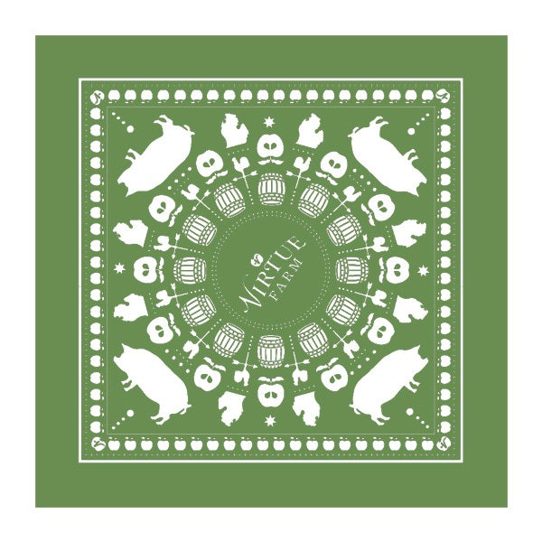 4800 Series Solid Color Bandanas - Kelly Green  Imprinted with Logo (Q166522)