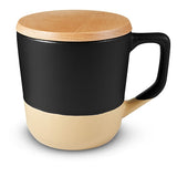 16.5 Oz. Boston Ceramic Mug With Wood Lid (Q168622)