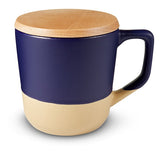 16.5 Oz. Boston Ceramic Mug With Wood Lid (Q168622)