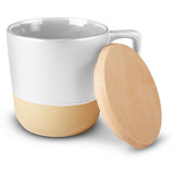 16.5 Oz. Boston Ceramic Mug With Wood Lid (Q168622)