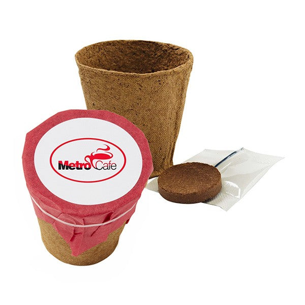 Red Growables Planter  Imprinted with Logo (Q170422)