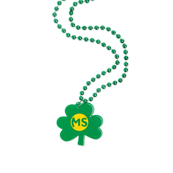 Bead Medallion - Shamrock  Imprinted with Logo (Q173611)