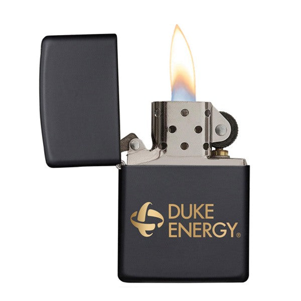 Black Matte Windproof Zippo® Lighter  Imprinted with Logo (Q177211)