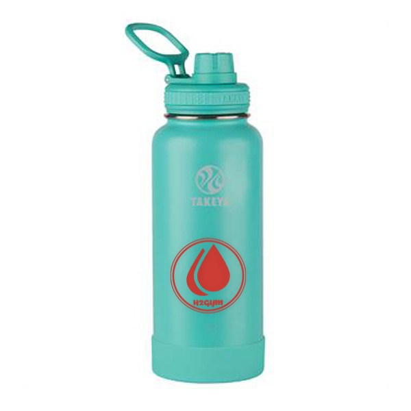 32 Oz. Takeya Actives Spout Lid Bottle - Teal  Imprinted with Logo (Q181622)