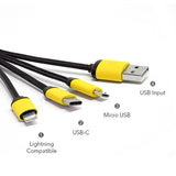 SqueezieCords Smiley Charging Cables Yellow (Q189911)