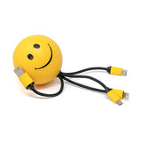 SqueezieCords Smiley Charging Cables Yellow (Q189911)