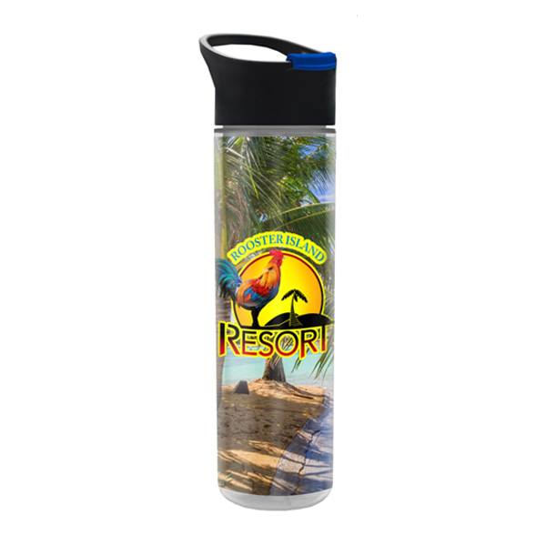 16 Oz. Full Color Wrap Insulated Bottle - Pop Up Sip Lid  Imprinted with Logo (Q192722)