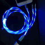 Calumet 4ft  3in1 LED Flowing Charging Cables (Q197422)